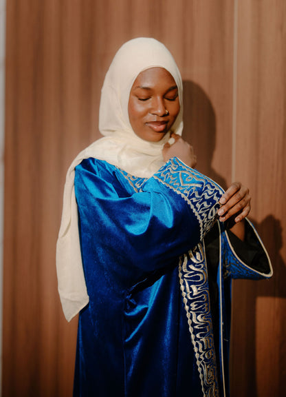 Velvet open abaya