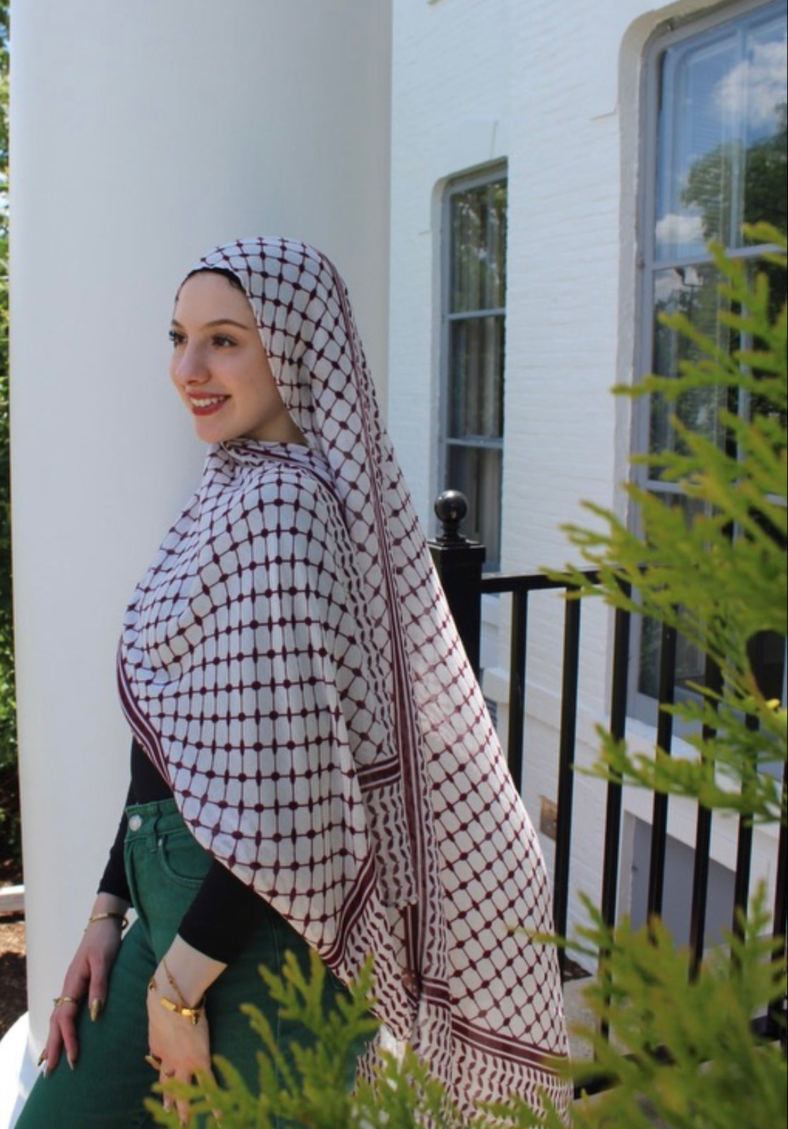 Keffiyeh in maroon